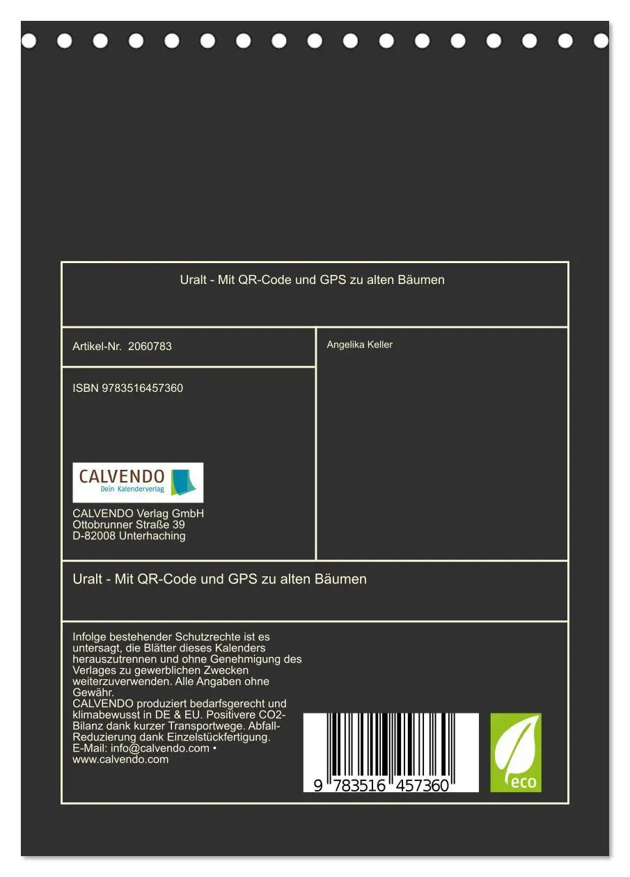 Bild: 9783516457360 | Uralt - Mit QR-Code und GPS zu alten Bäumen (Tischkalender 2026 DIN...