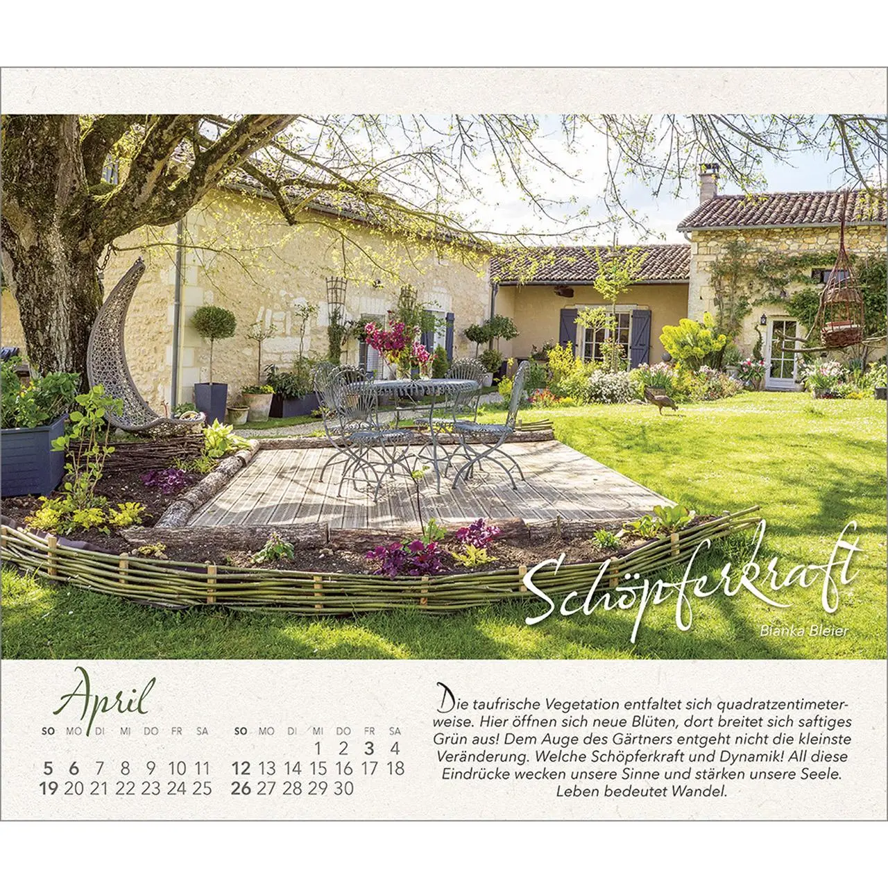 Bild: 9783754817360 | Wo Himmel und Erde sich zart berühren 2026 | Gartenkalender | Bleier