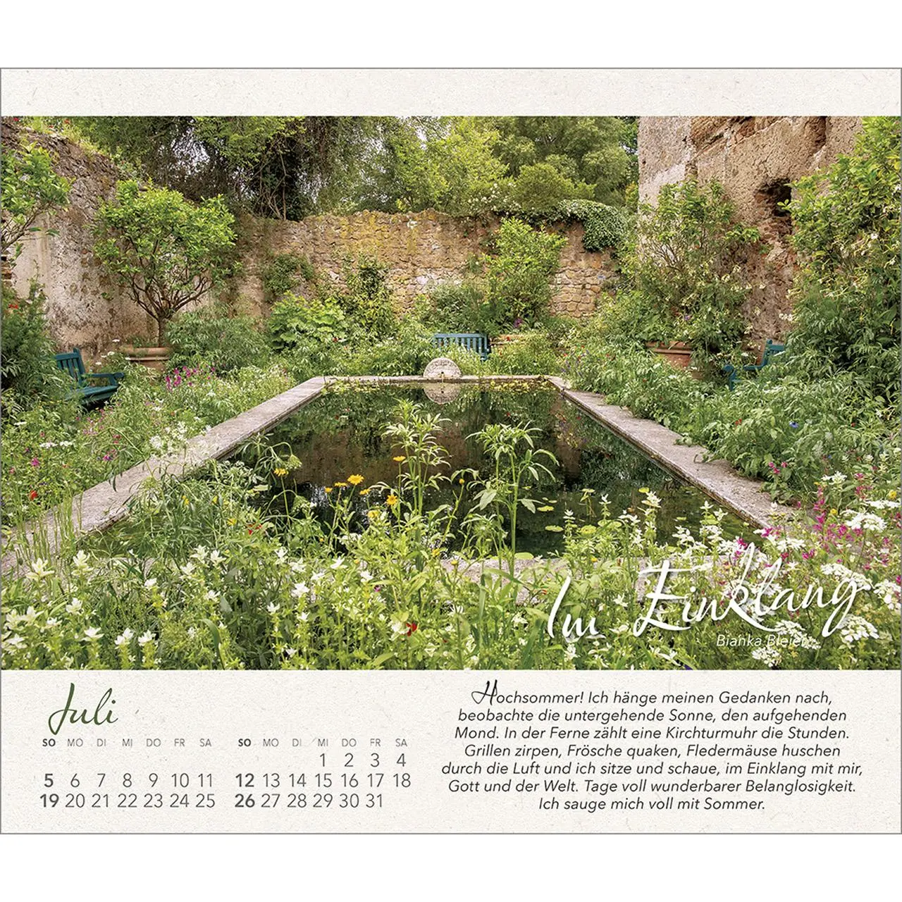 Bild: 9783754817360 | Wo Himmel und Erde sich zart berühren 2026 | Gartenkalender | Bleier
