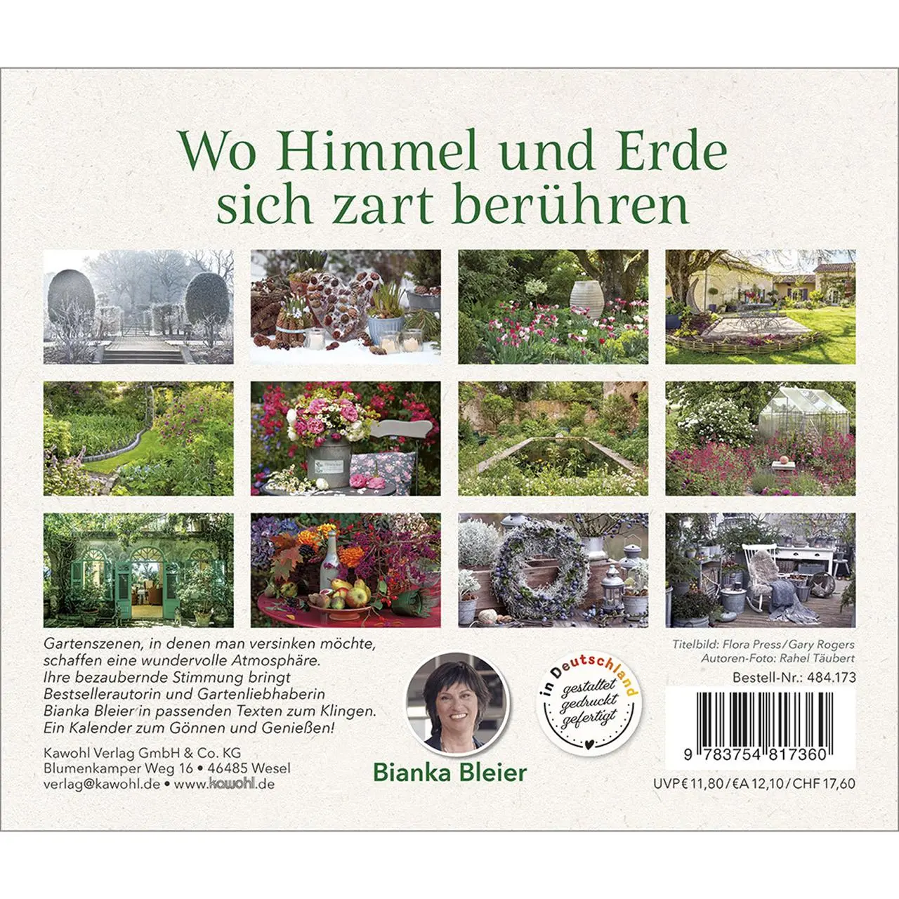 Bild: 9783754817360 | Wo Himmel und Erde sich zart berühren 2026 | Gartenkalender | Bleier