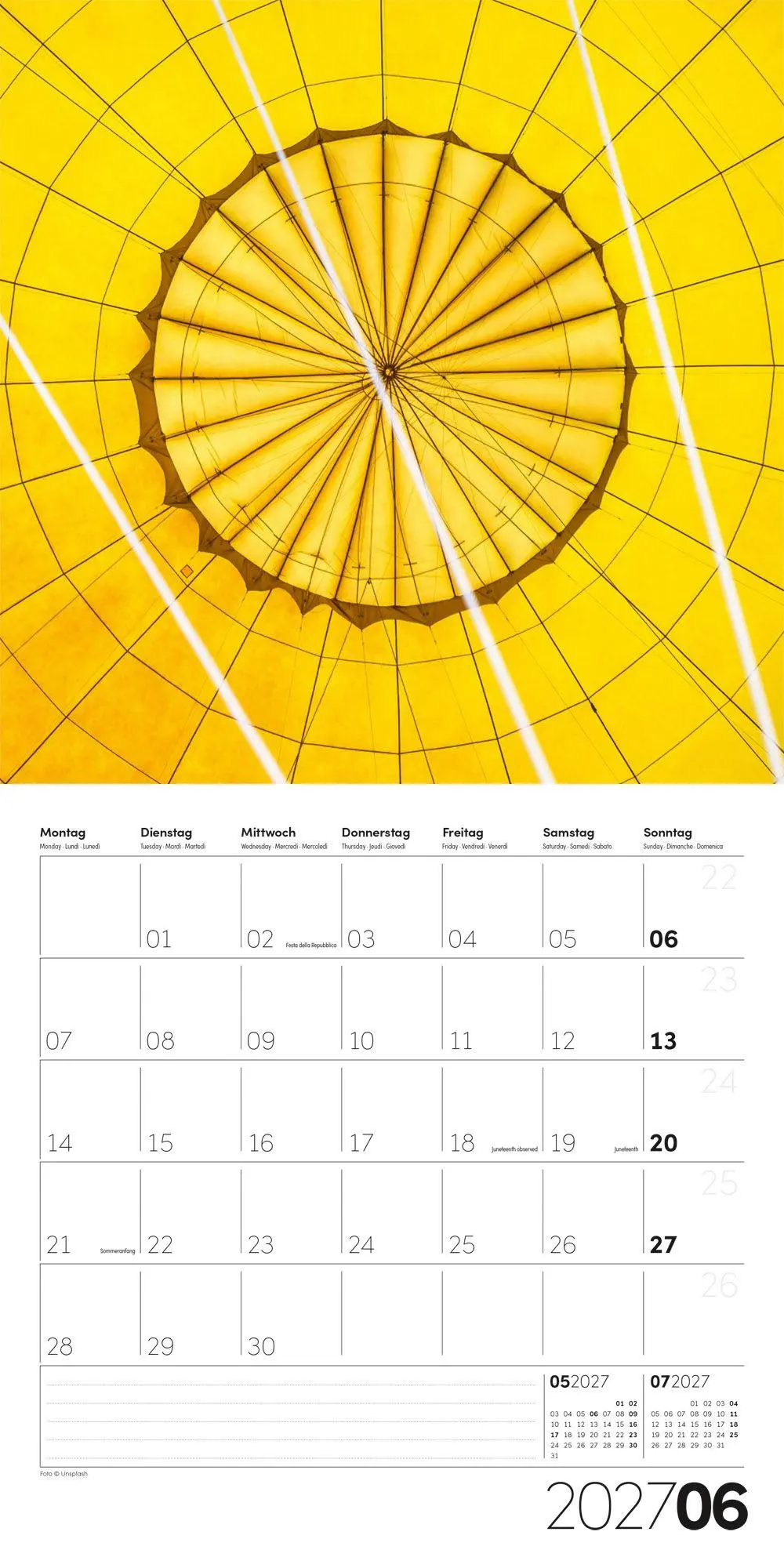 Bild: 9783838447360 | Die Farbe Gelb Kalender 2027 - 30x30 - Art12 | GmbH | Kalender | 28 S.