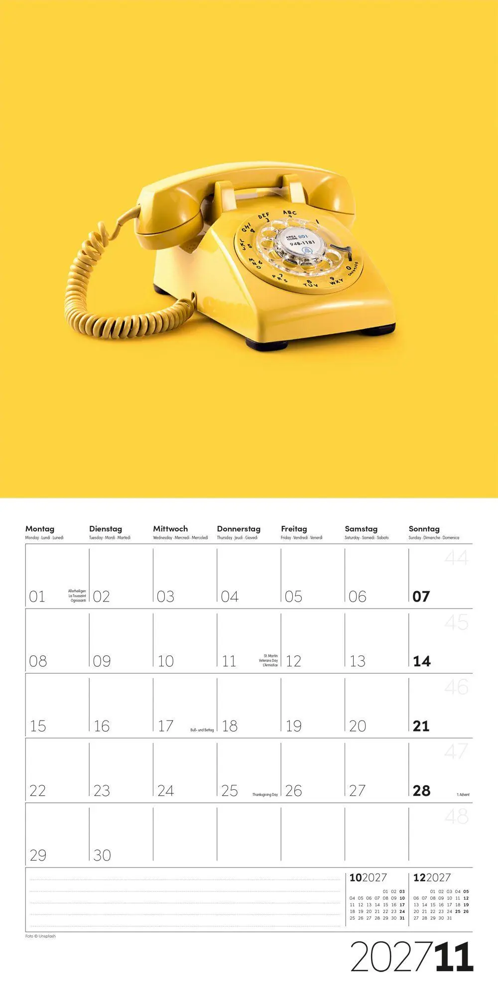 Bild: 9783838447360 | Die Farbe Gelb Kalender 2027 - 30x30 - Art12 | GmbH | Kalender | 28 S.
