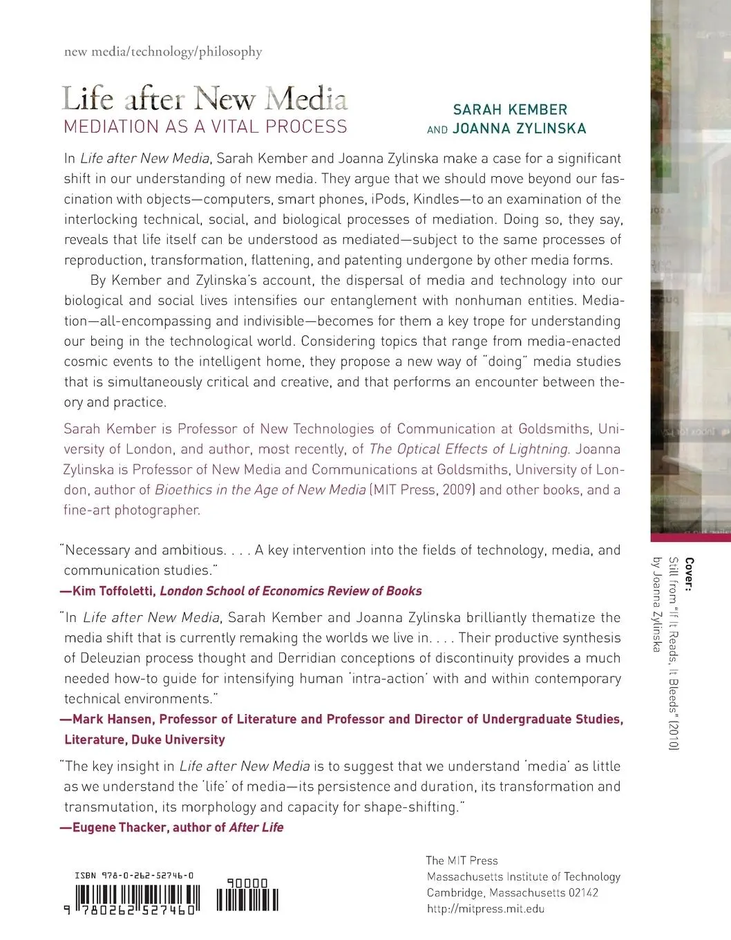 Rückseite: 9780262527460 | Life after New Media | Mediation as a Vital Process | Kember (u. a.)