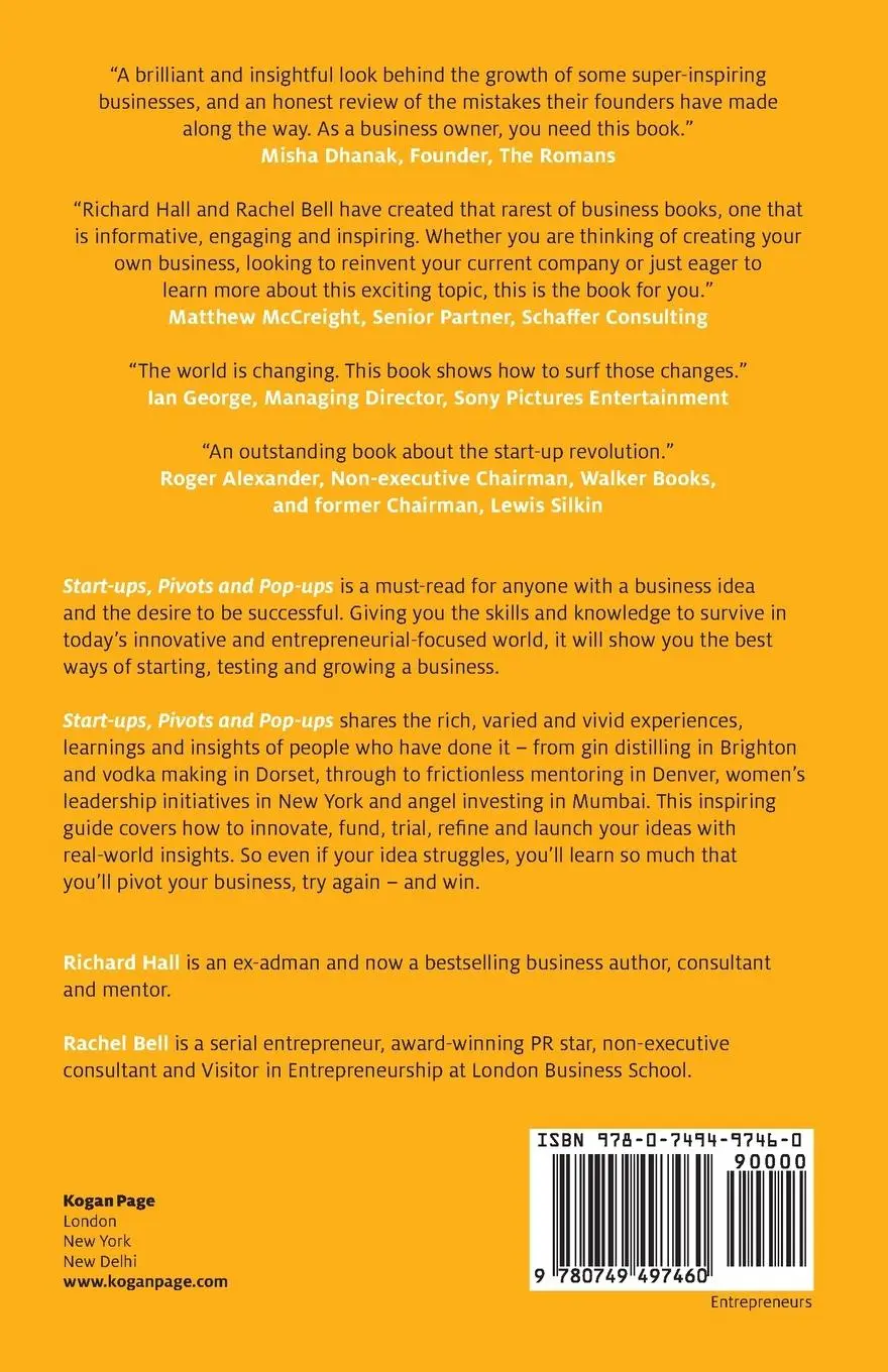 Rückseite: 9780749497460 | Start-Ups, Pivots and Pop-Ups | Richard Hall (u. a.) | Taschenbuch