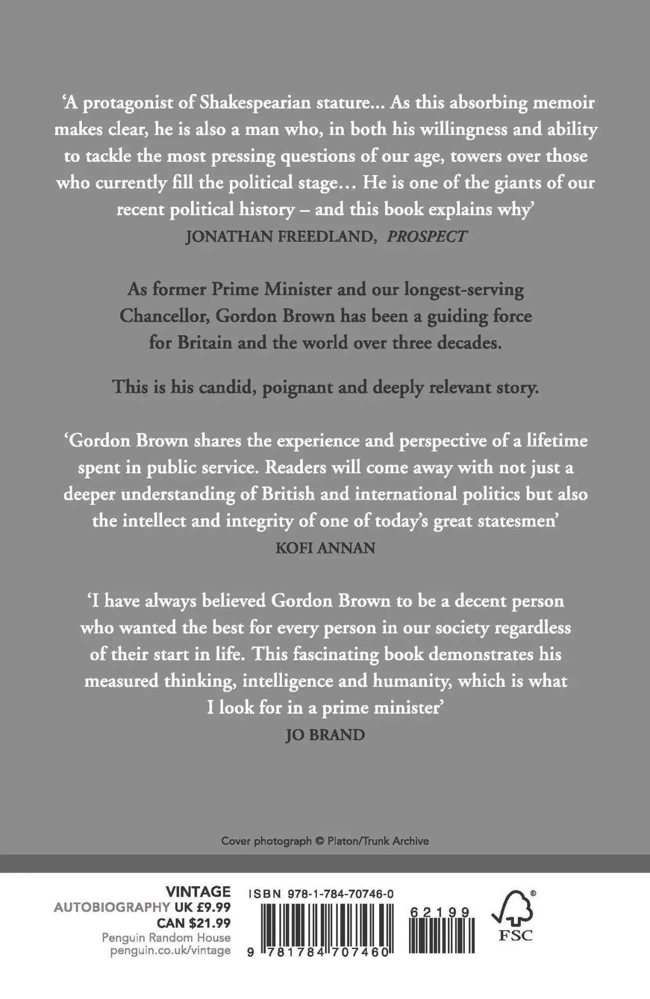 Rückseite: 9781784707460 | My Life, Our Times | Gordon Brown | Taschenbuch | Englisch | 2018