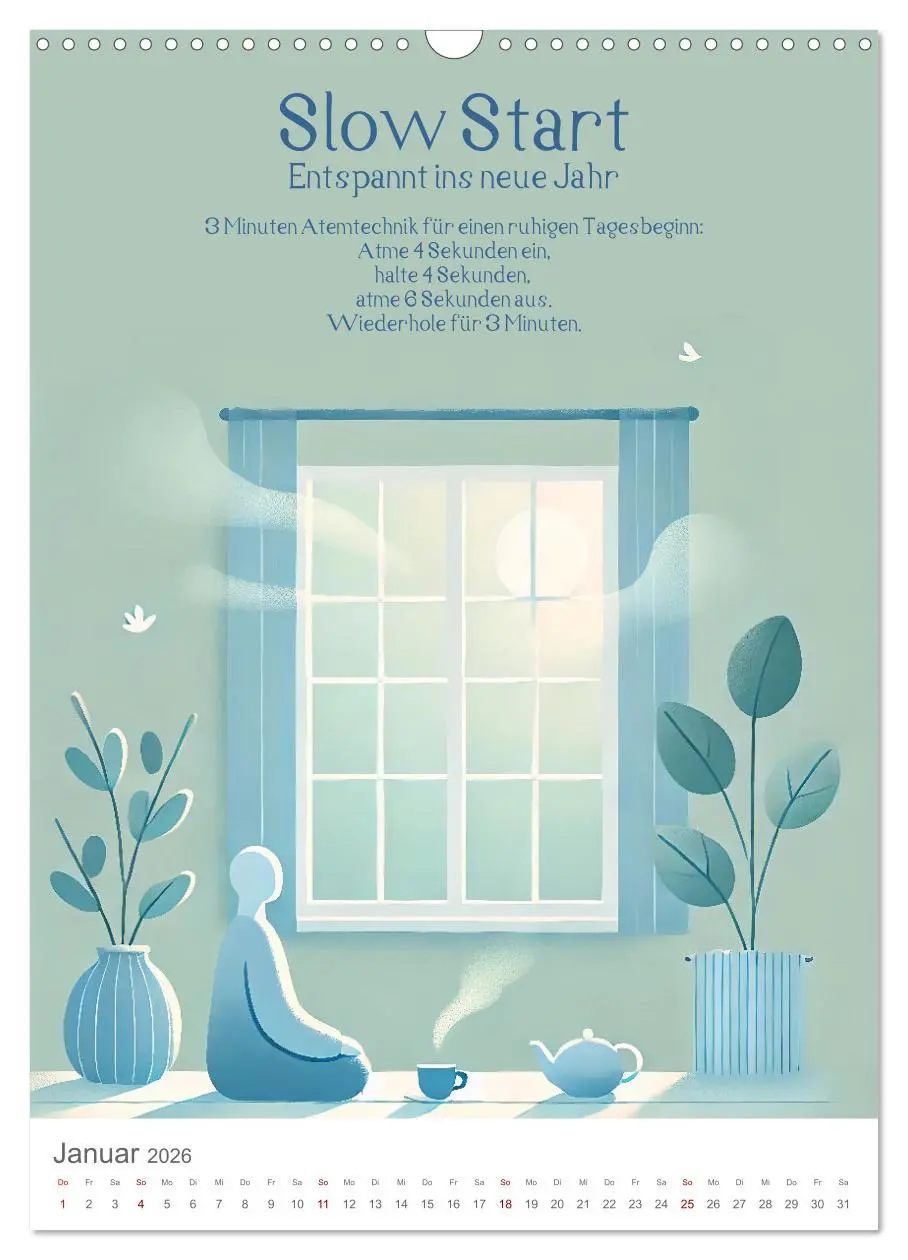 Bild: 9783457287460 | Dein Anti-Stress Kalender - Monatliche Inspirationen für mehr...