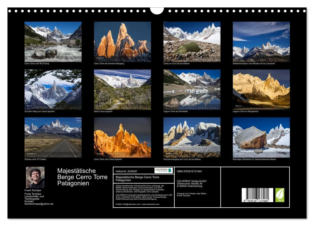 Bild: 9783516137460 | Majestätische Berge Cerro Torre Patagonien (Wandkalender 2026 DIN...