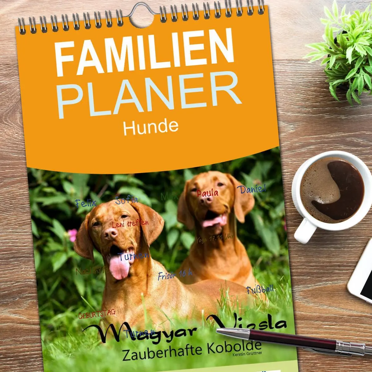 Bild: 9783516517460 | Familienplaner 2026 - Magyar Vizsla - Zauberhafte Kobolde mit 5...