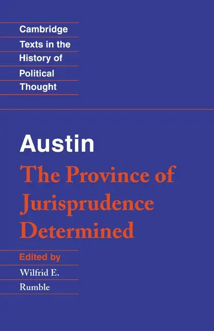 Cover: 9780521447560 | Austin | The Province of Jurisprudence Determined | Rumble (u. a.)