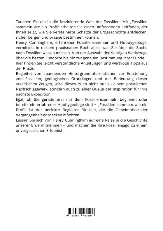 Rückseite: 9783384467560 | Fossilien sammeln wie ein Profi | Henry Cunningham | Taschenbuch