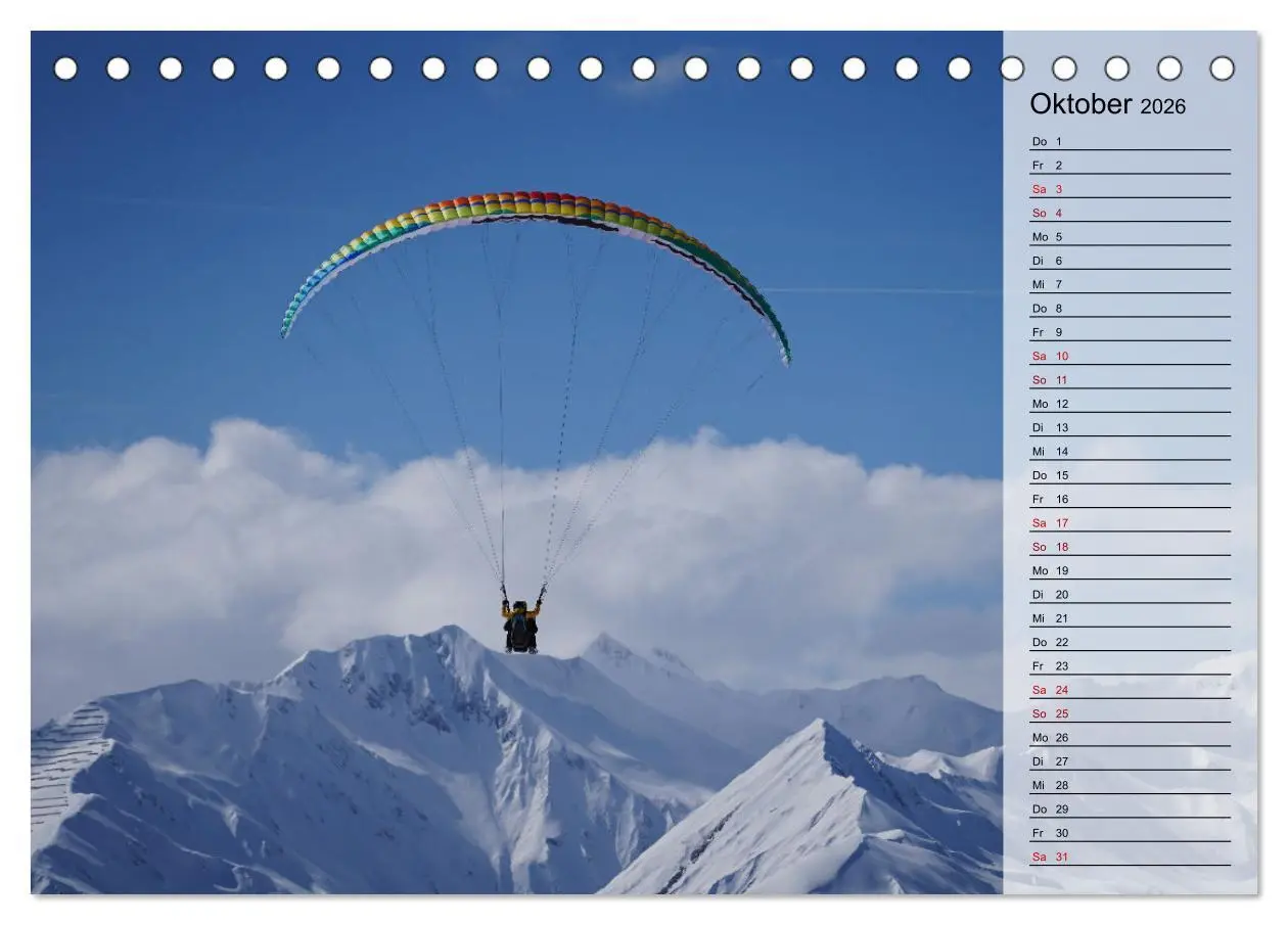 Bild: 9783457417560 | Gleitschirmfliegen in den Tuxer Alpen (Tischkalender 2026 DIN A5...