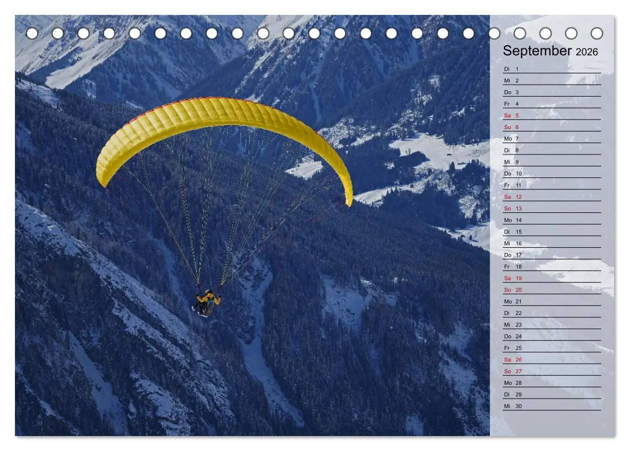 Bild: 9783457417560 | Gleitschirmfliegen in den Tuxer Alpen (Tischkalender 2026 DIN A5...