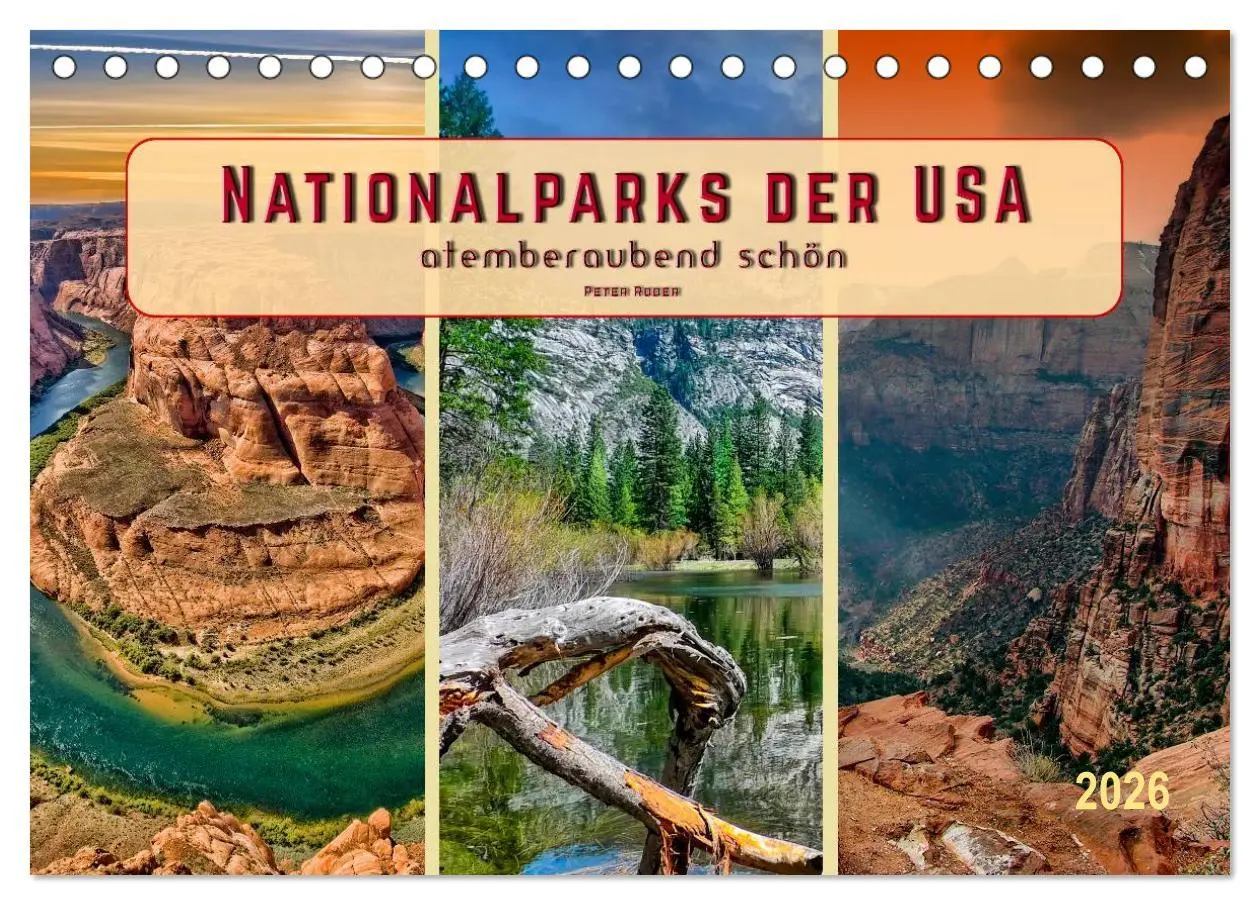Cover: 9783457957660 | Nationalparks der USA - atemberaubend schön (Tischkalender 2026 DIN...