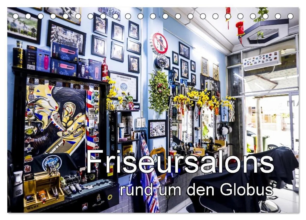 Cover: 9783516667660 | Friseursalons rund um den Globus (Tischkalender 2026 DIN A5 quer),...