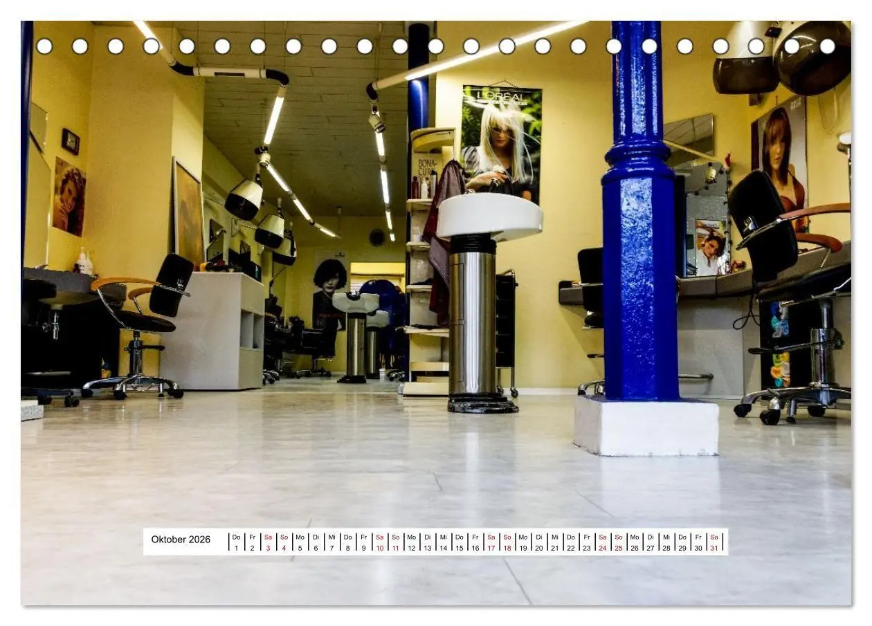 Bild: 9783516667660 | Friseursalons rund um den Globus (Tischkalender 2026 DIN A5 quer),...