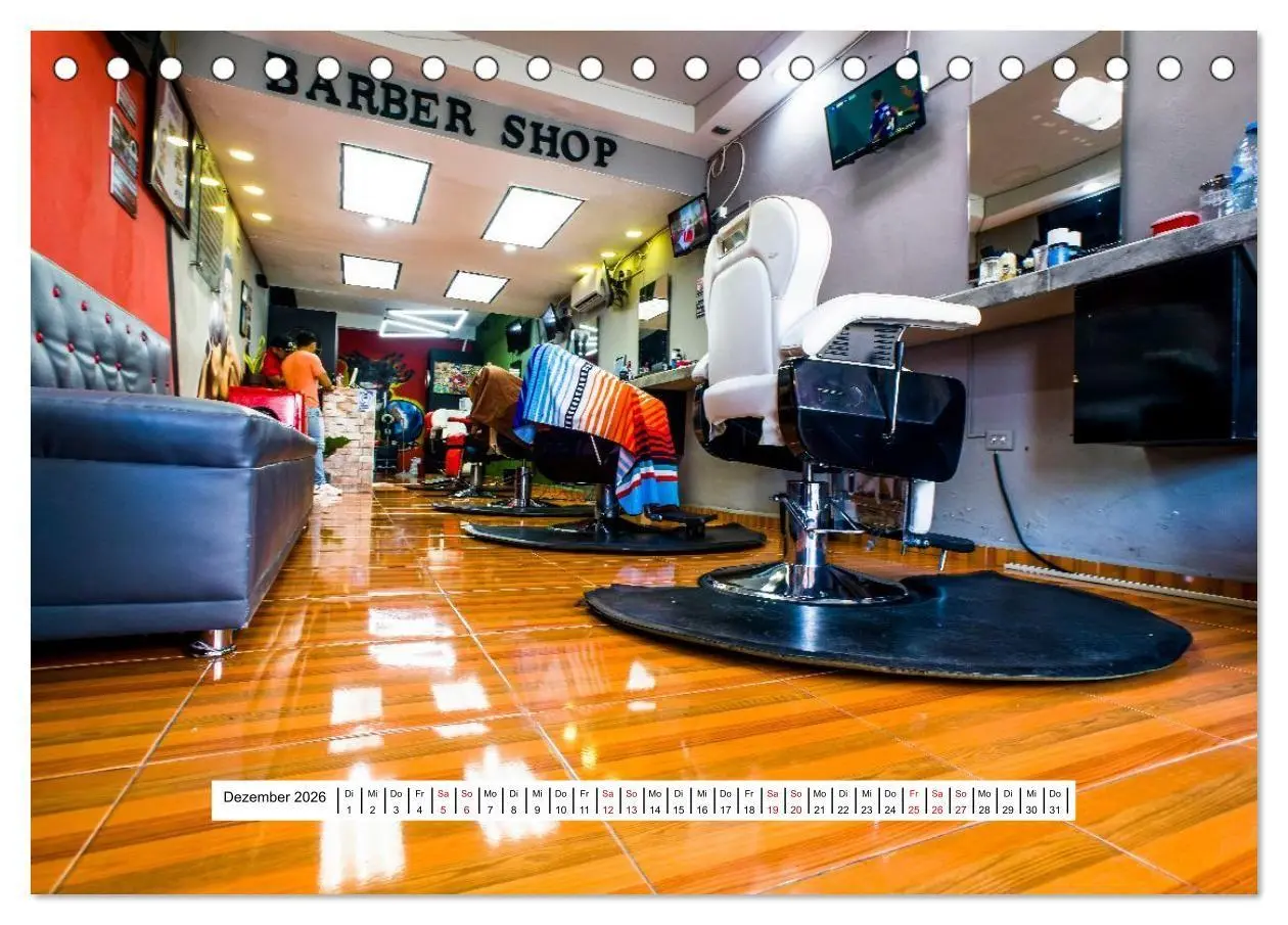 Bild: 9783516667660 | Friseursalons rund um den Globus (Tischkalender 2026 DIN A5 quer),...