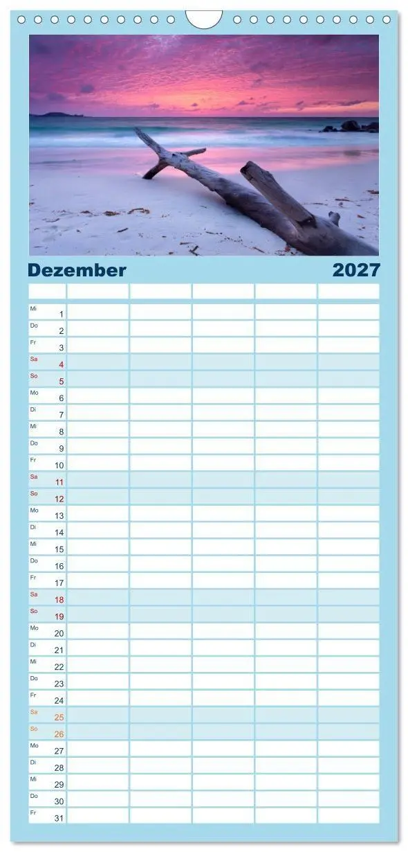 Bild: 9783594337660 | Familienplaner 2027 - Seychellen mit 5 Spalten (Wandkalender, 21 x...