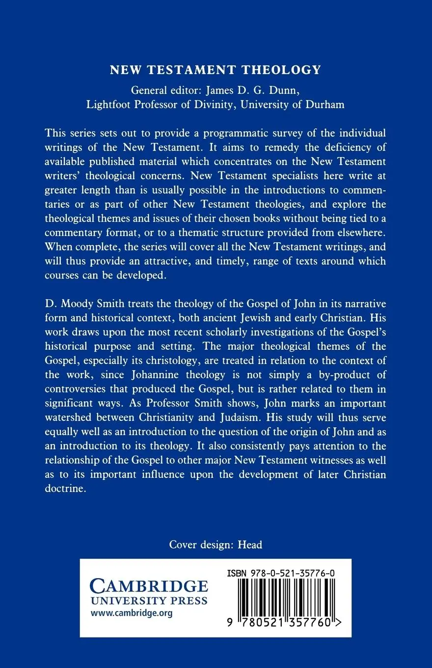 Rückseite: 9780521357760 | The Theology of the Gospel of John | D. Moody Smith (u. a.) | Buch
