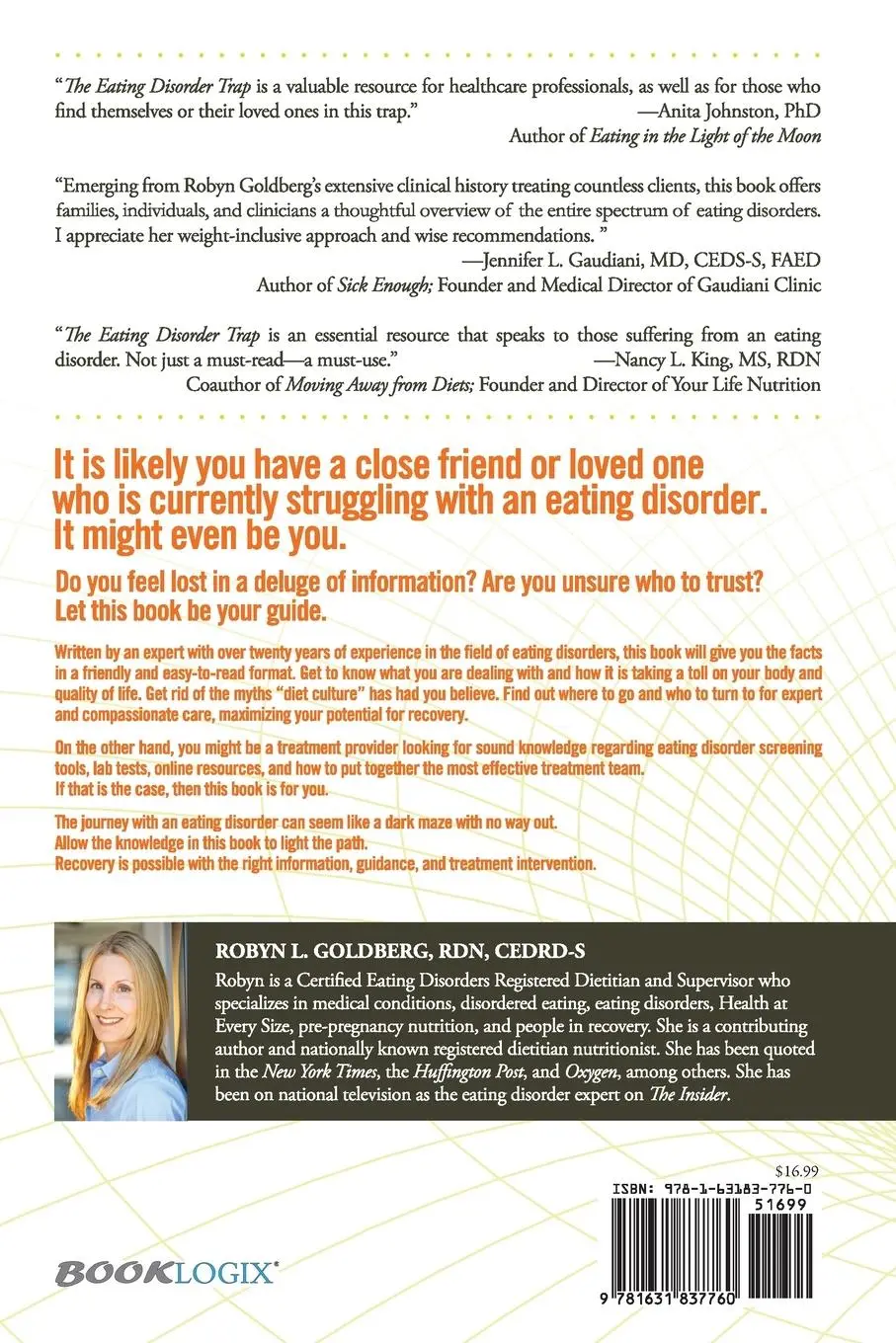 Rückseite: 9781631837760 | The Eating Disorder Trap | A Guide for Clinicians and Loved Ones
