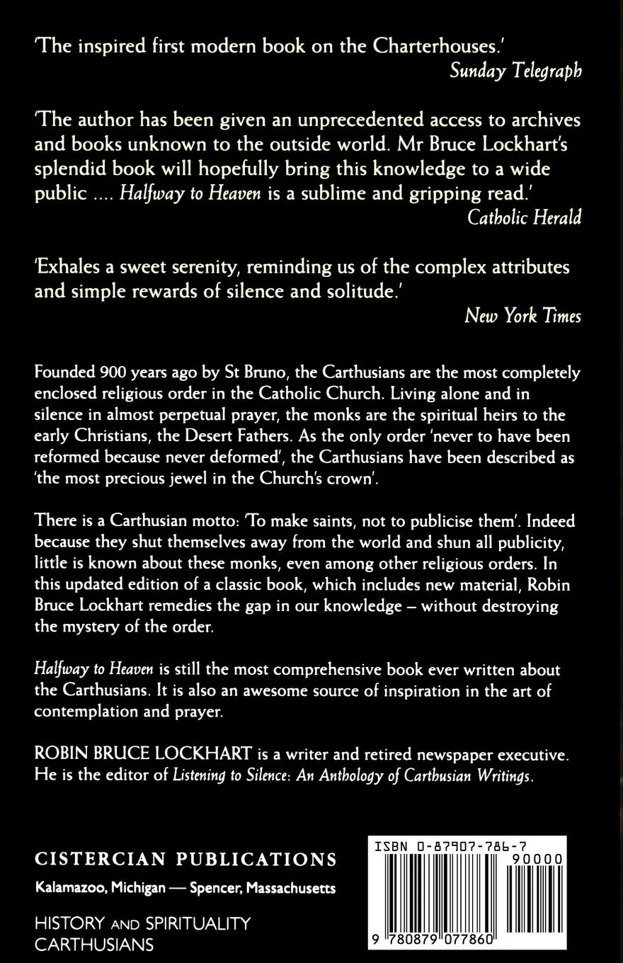 Rückseite: 9780879077860 | Halfway to Heaven | The Hidden Life of the Carthusians | Lockhart