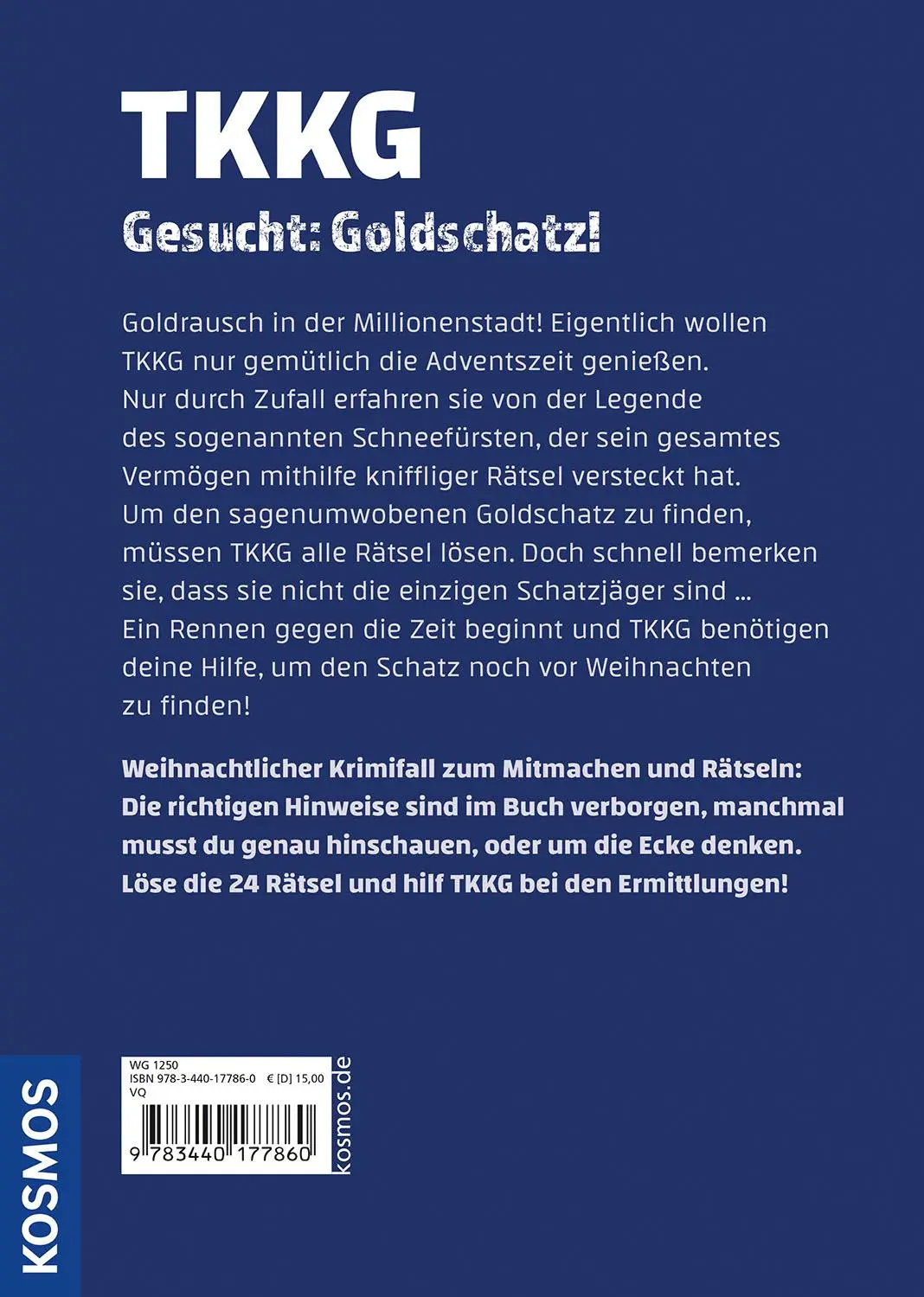 Rückseite: 9783440177860 | TKKG, Gesucht: Goldschatz! | Martin Hofstetter | Taschenbuch | 144 S.