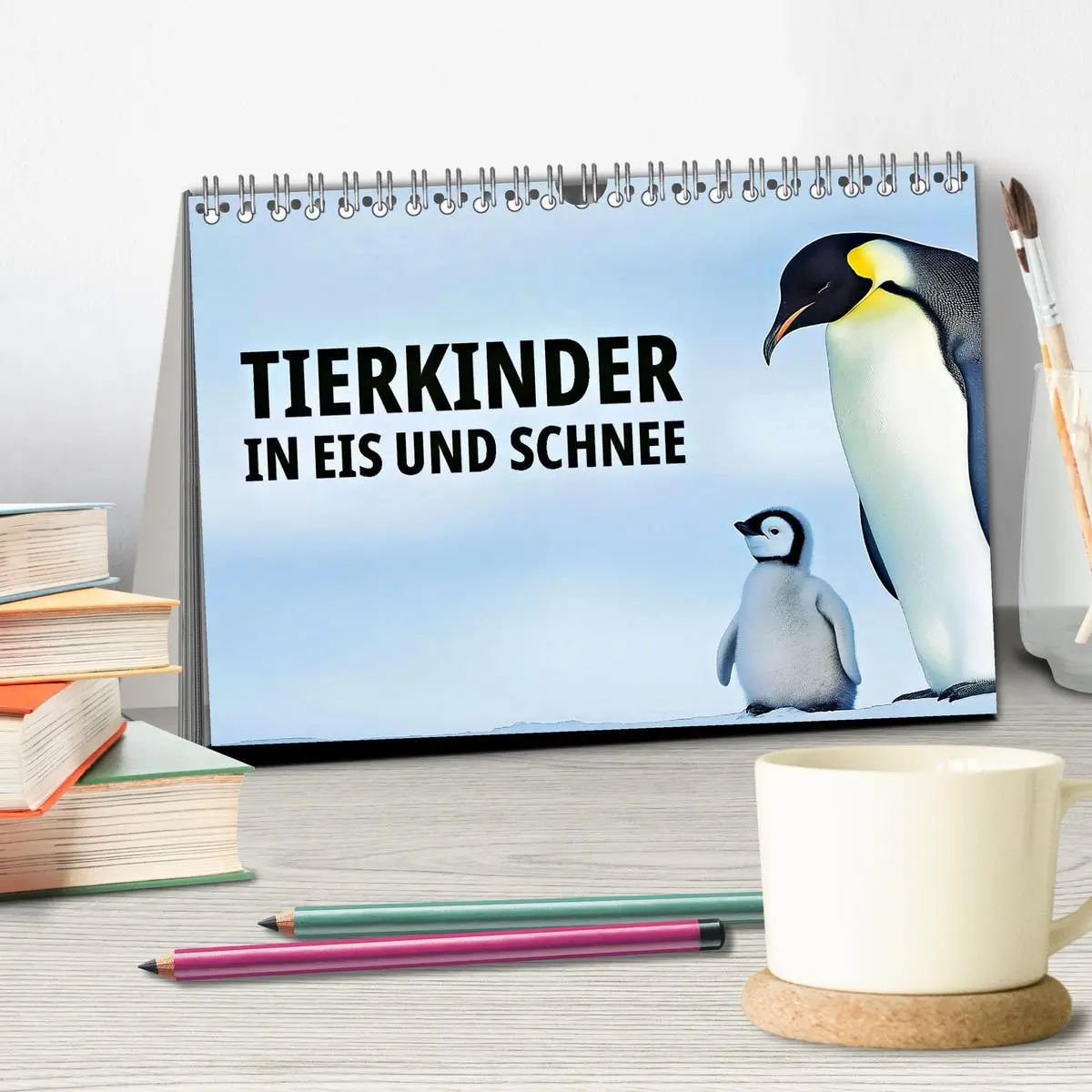Bild: 9783457247860 | Tierkinder in Eis und Schnee (Tischkalender 2026 DIN A5 quer),...