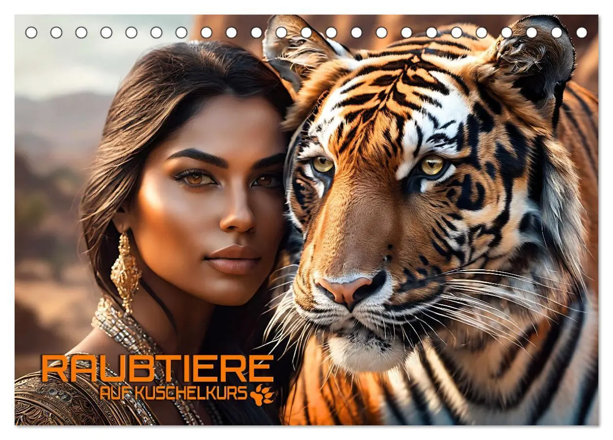 Cover: 9783457487860 | Raubtiere auf Kuschelkurs (Tischkalender 2026 DIN A5 quer),...