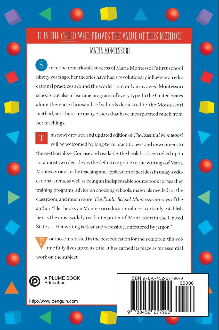 Rückseite: 9780452277960 | The Essential Montessori | Elizabeth G. Hainstock | Taschenbuch | 1997