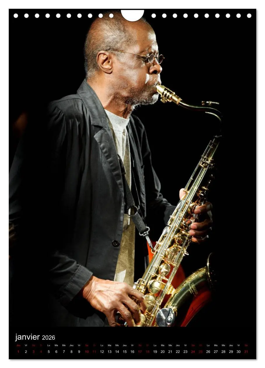 Bild: 9783516567960 | Jazz on sax (Calendrier mural 2026 DIN A4 horizontal), CALVENDO...