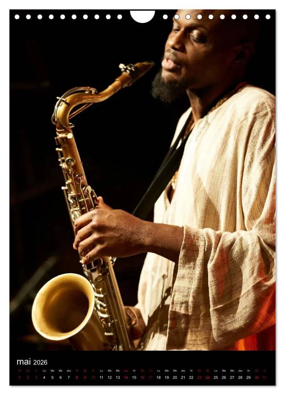 Bild: 9783516567960 | Jazz on sax (Calendrier mural 2026 DIN A4 horizontal), CALVENDO...