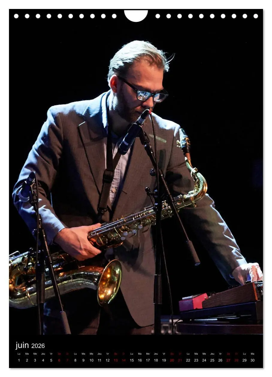 Bild: 9783516567960 | Jazz on sax (Calendrier mural 2026 DIN A4 horizontal), CALVENDO...