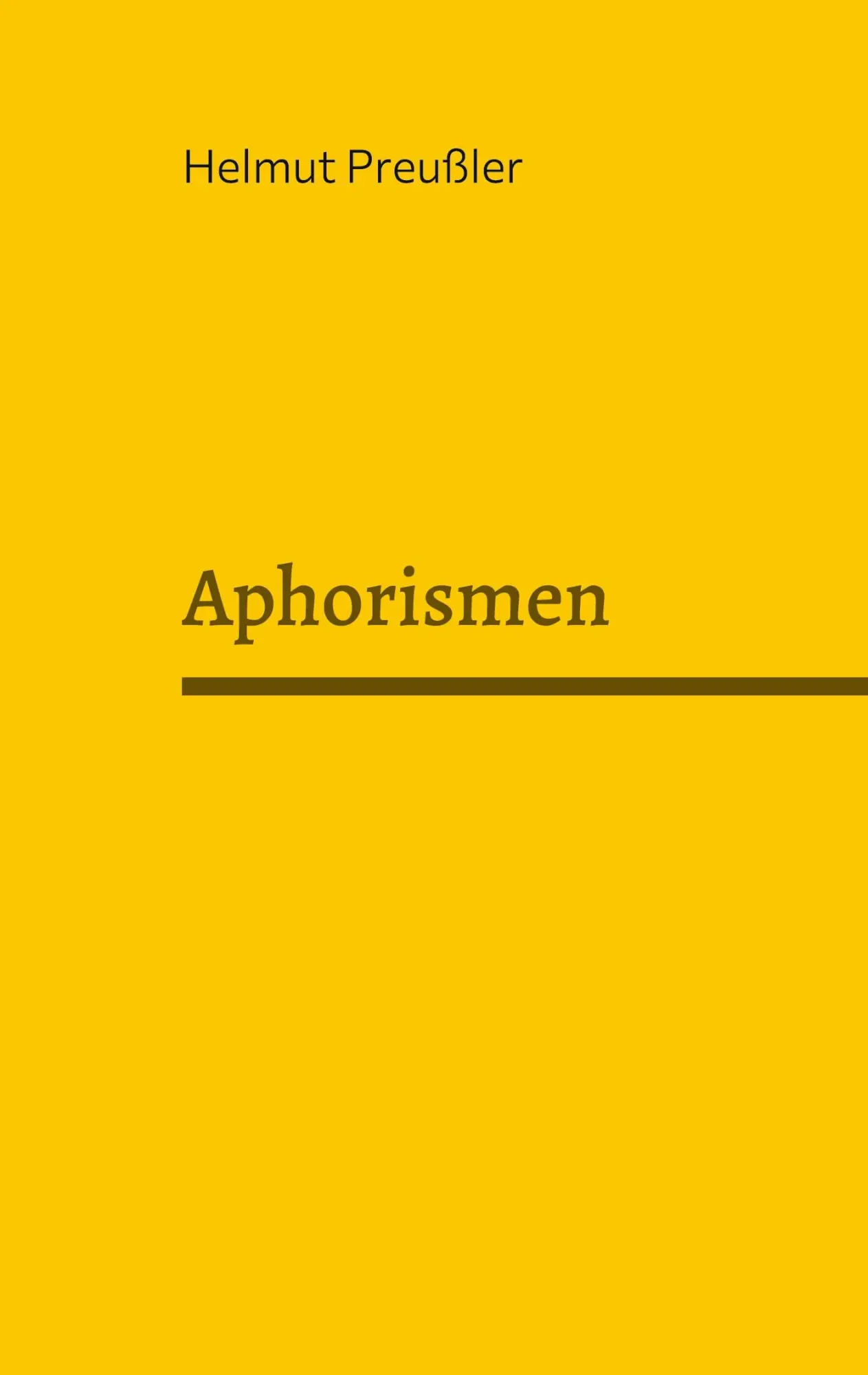 Cover: 9783755777960 | Aphorismen | Helmut Preußler | Taschenbuch | Paperback | 84 S. | 2021