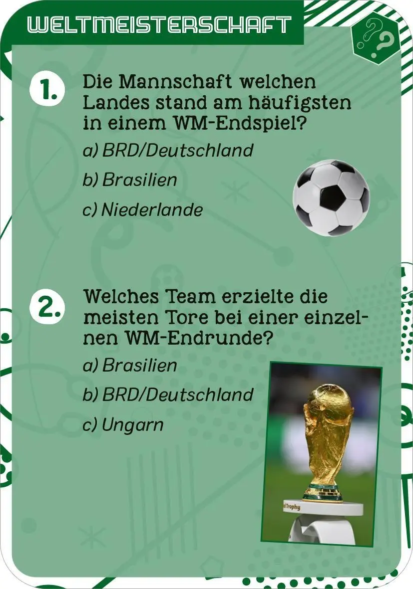 Bild: 9783845867960 | Fußball-Quiz | 50 Karten - über 100 Fragen | Theo Grünewald | Buch