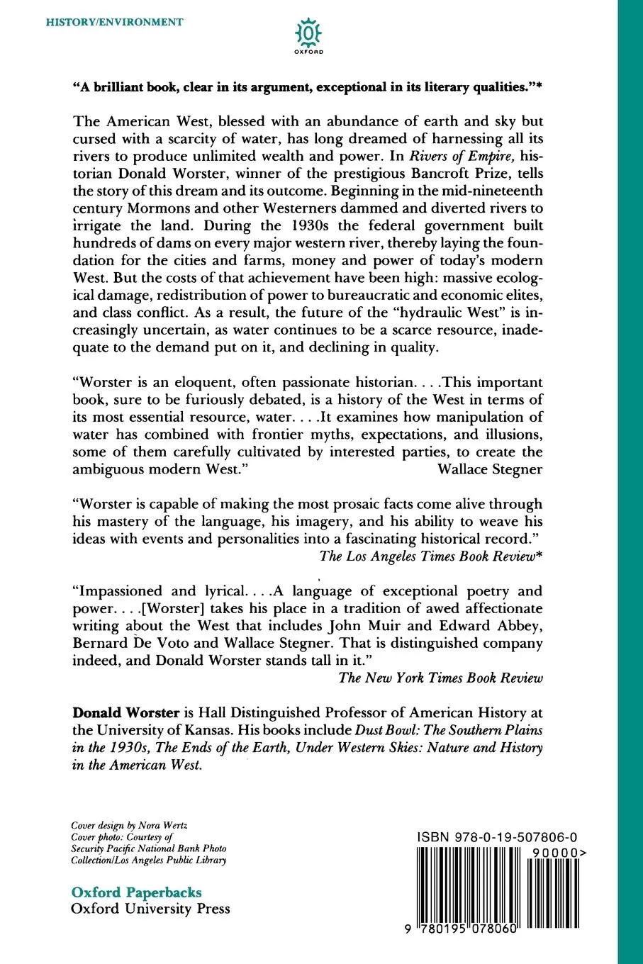 Rückseite: 9780195078060 | Rivers of Empire | Water, Aridity, and the Growth of the American West