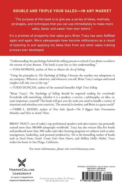 Rückseite: 9780785288060 | The Psychology of Selling | Brian Tracy | Taschenbuch | Englisch
