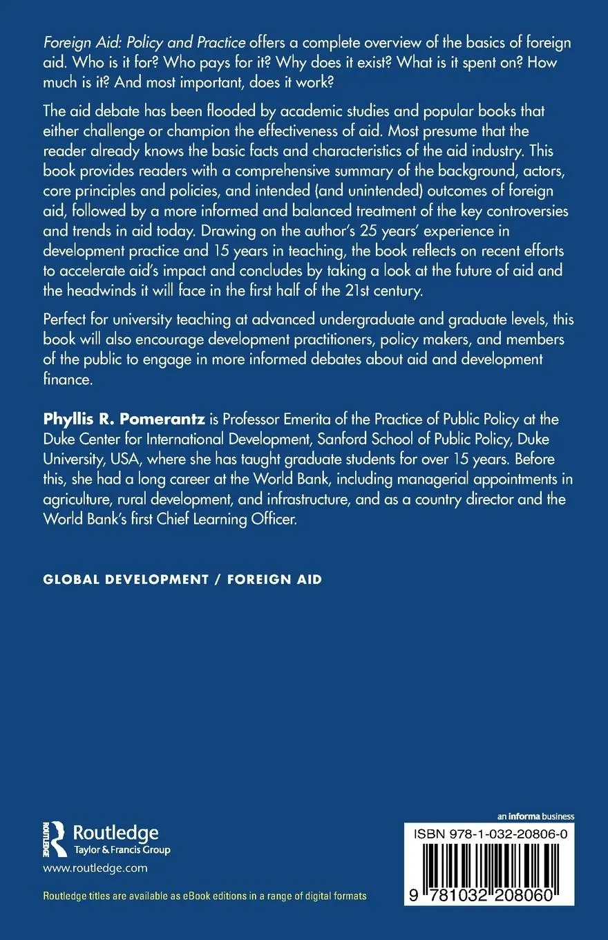 Rückseite: 9781032208060 | Foreign Aid | Policy and Practice | Phyllis R. Pomerantz | Taschenbuch