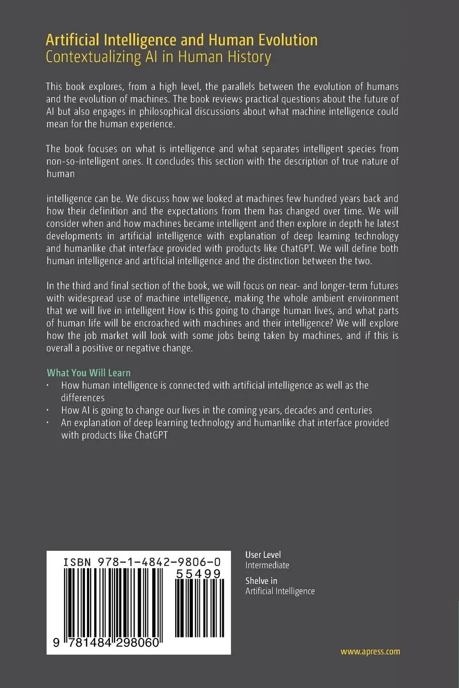 Rückseite: 9781484298060 | Artificial Intelligence and Human Evolution | Ameet Joshi | Buch | xii
