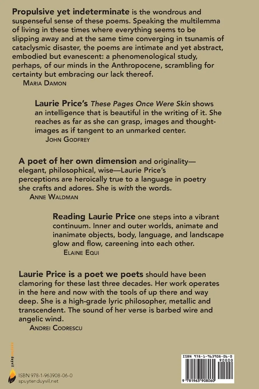 Rückseite: 9781963908060 | These Pages Once Were Skin | Laurie Price | Taschenbuch | Englisch