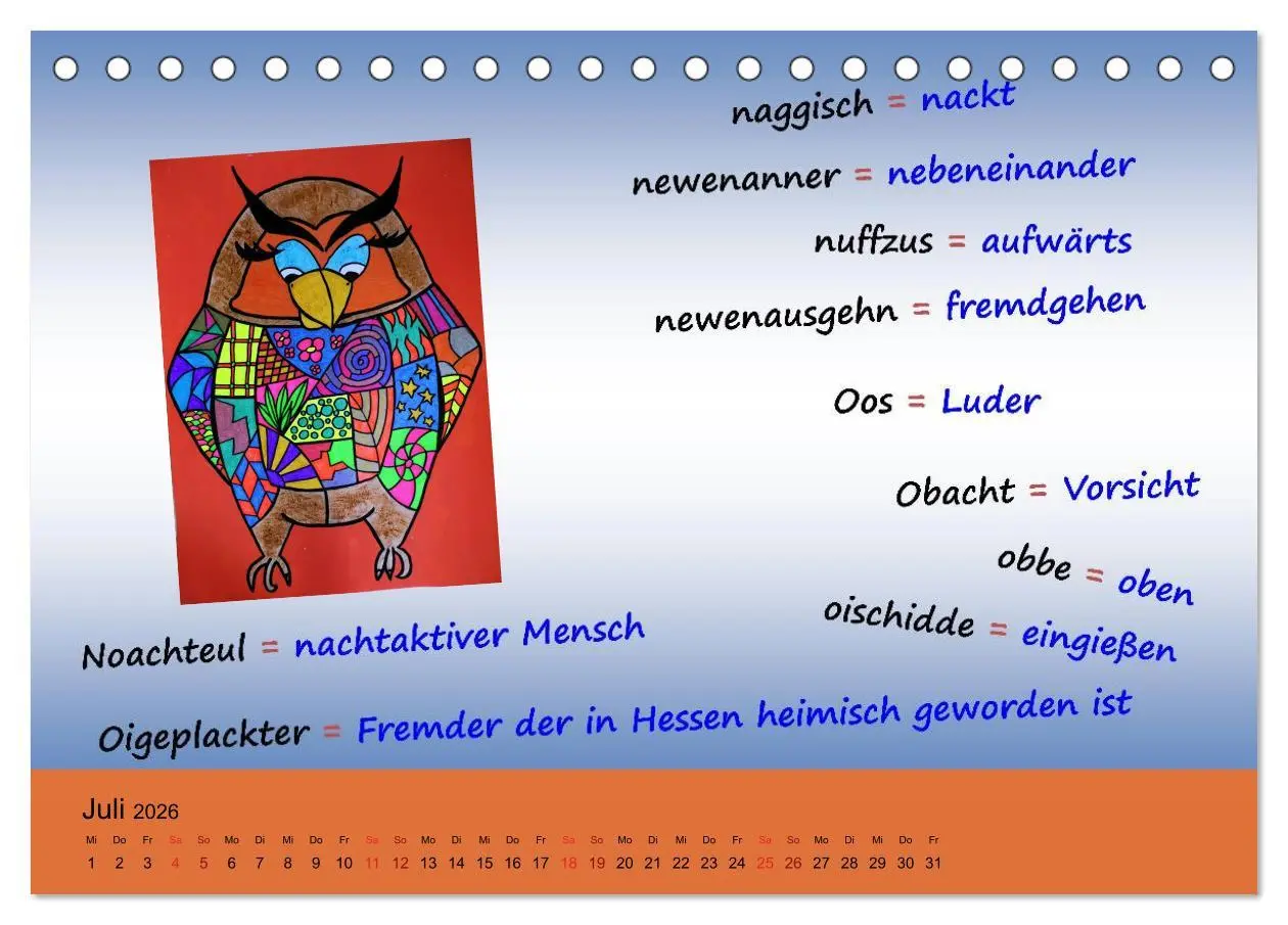 Bild: 9783457988060 | De Hessisch-Kalenner - hessisch babbele lerne in aam Johr...