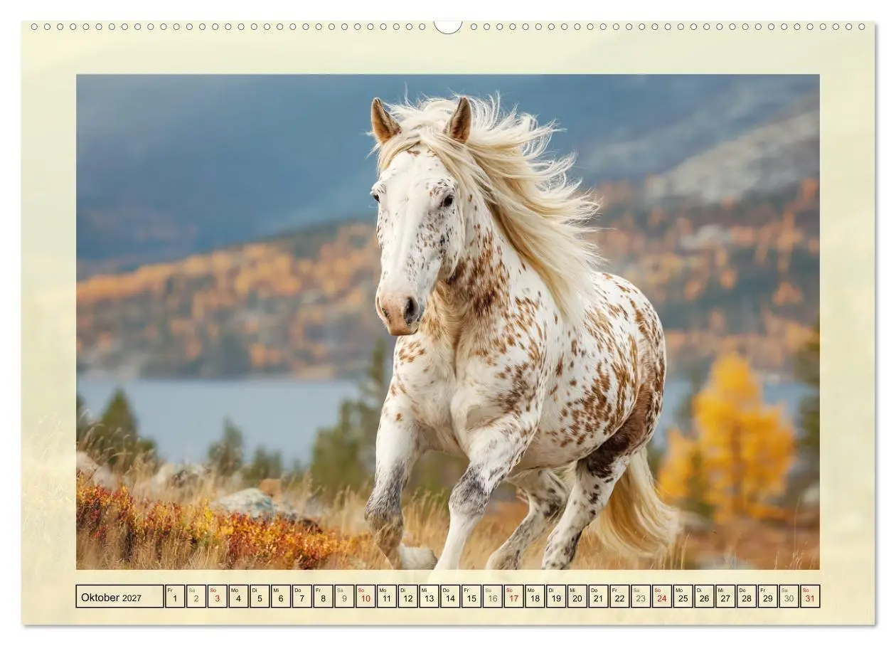 Bild: 9783516768060 | Knabstrupper Poesie. Gescheckte Eleganz im Farmsommer (Wandkalender...
