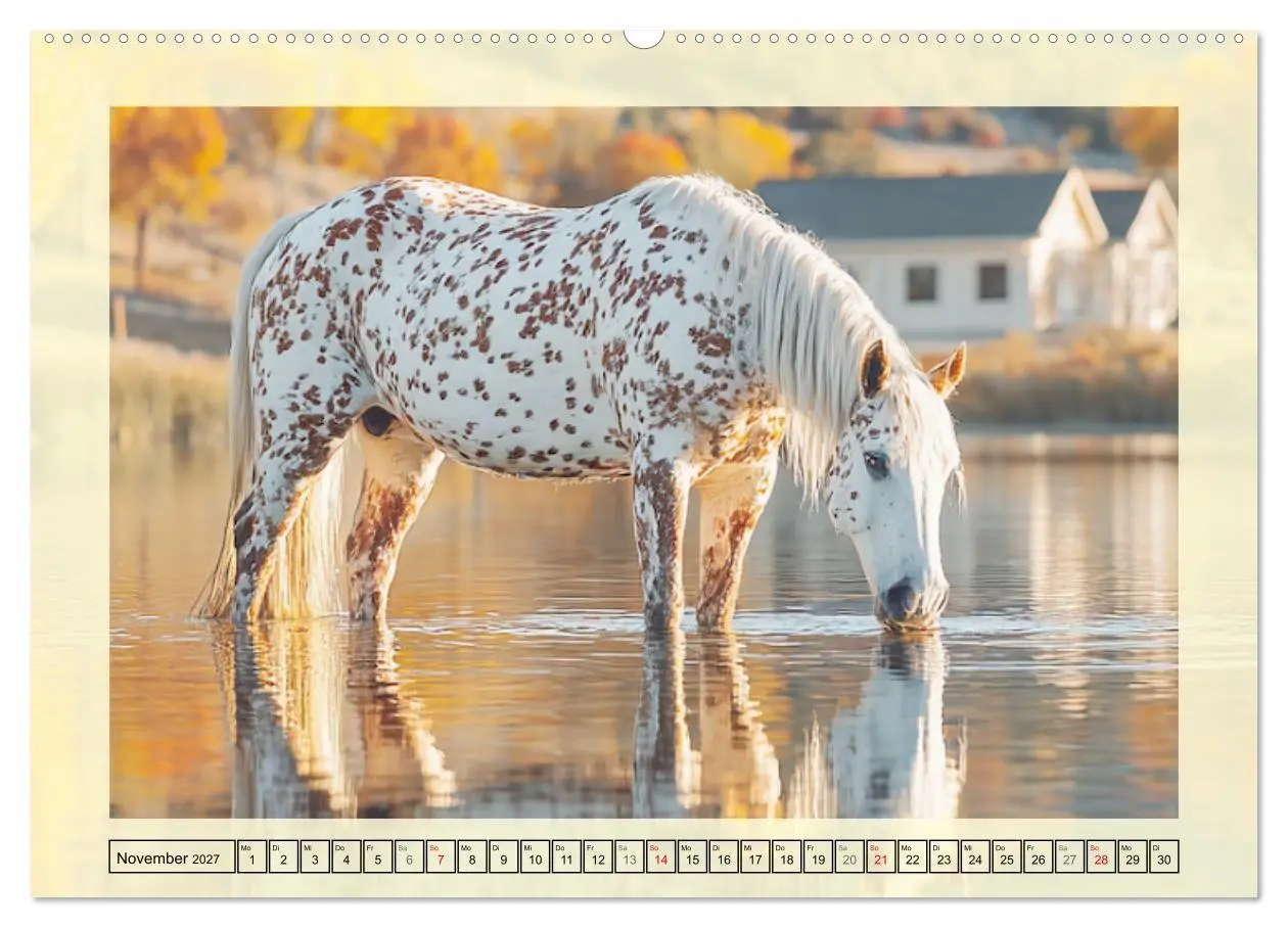 Bild: 9783516768060 | Knabstrupper Poesie. Gescheckte Eleganz im Farmsommer (Wandkalender...