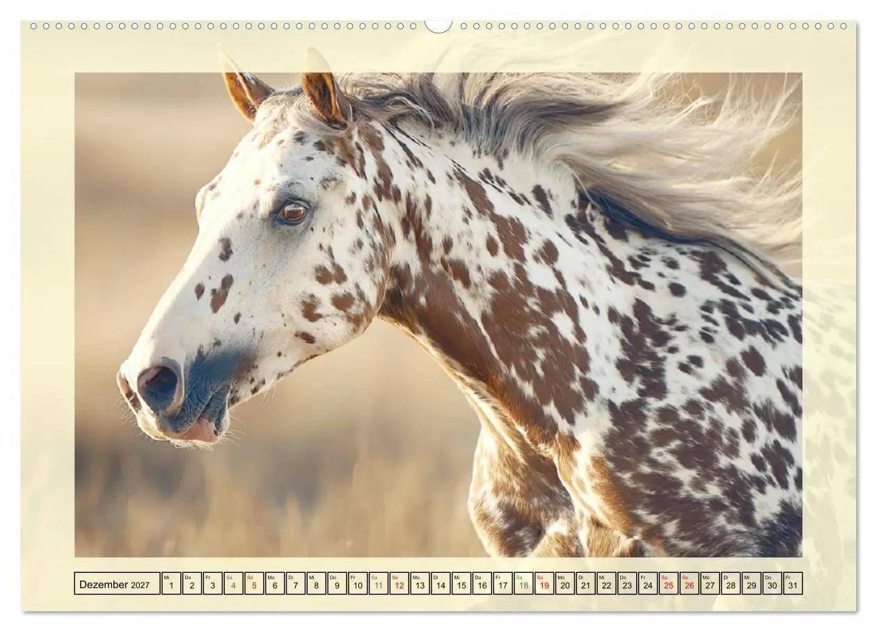 Bild: 9783516768060 | Knabstrupper Poesie. Gescheckte Eleganz im Farmsommer (Wandkalender...