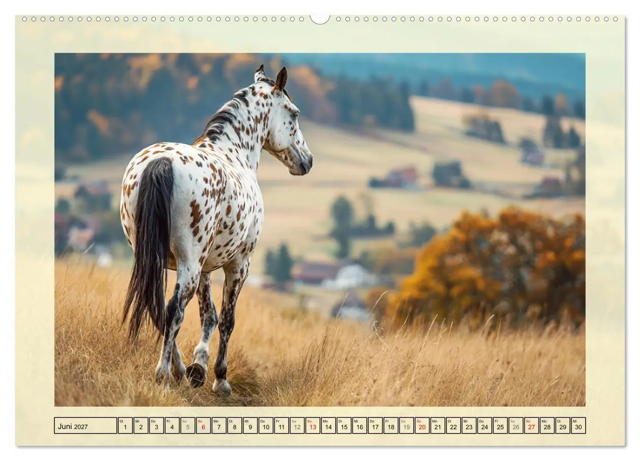Bild: 9783516768060 | Knabstrupper Poesie. Gescheckte Eleganz im Farmsommer (Wandkalender...