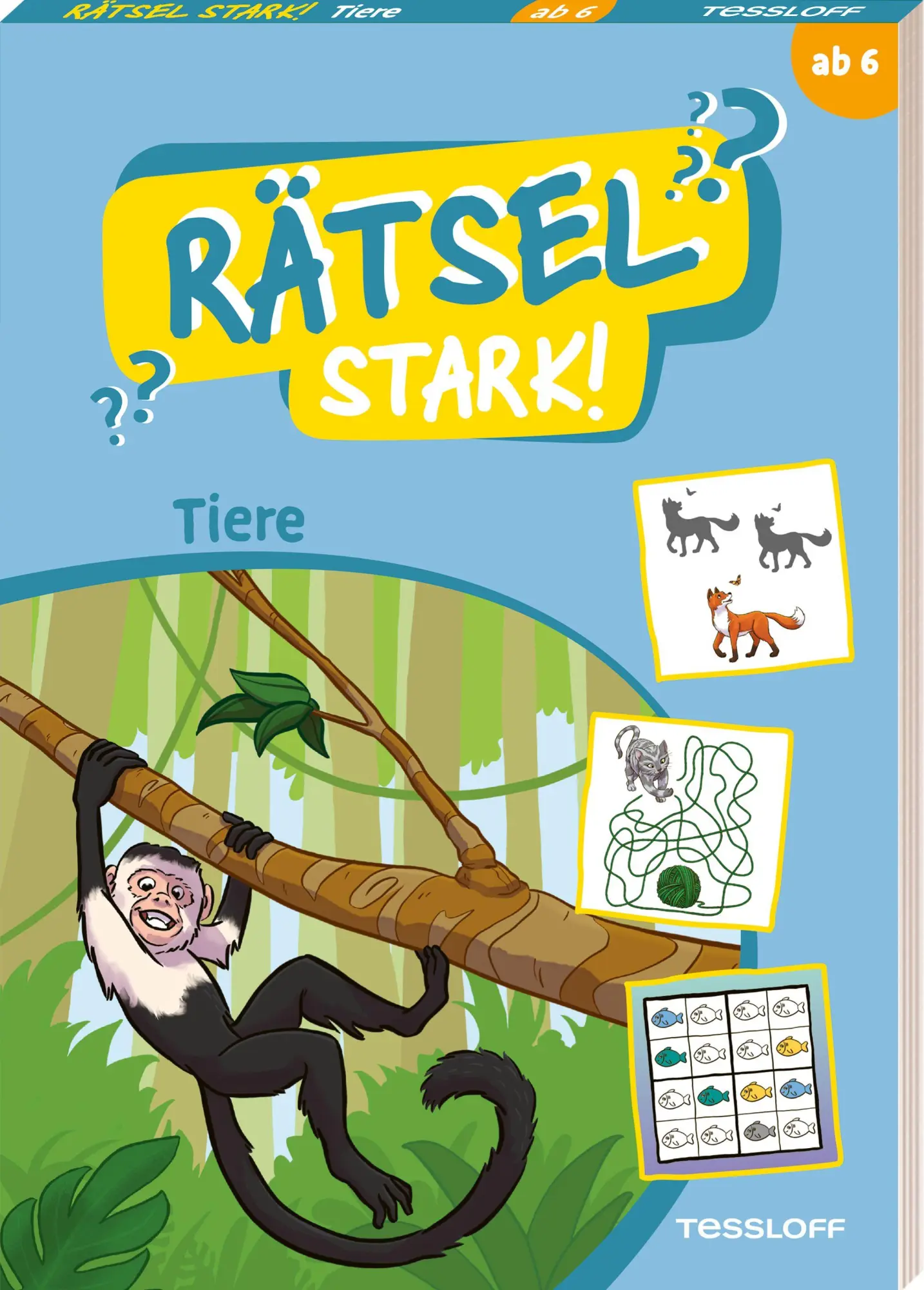Cover: 9783788648060 | Rätselstark. Tiere | Bunter Rätselblock ab 6 Jahren | Betty van Bonn