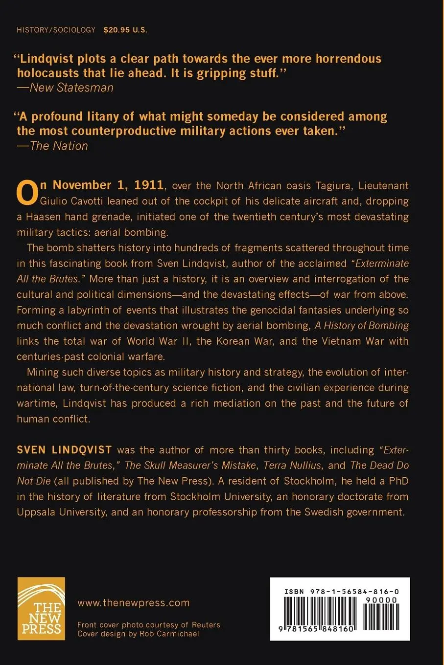 Rückseite: 9781565848160 | A History of Bombing | Sven Lindqvist | Taschenbuch | Englisch | 2003