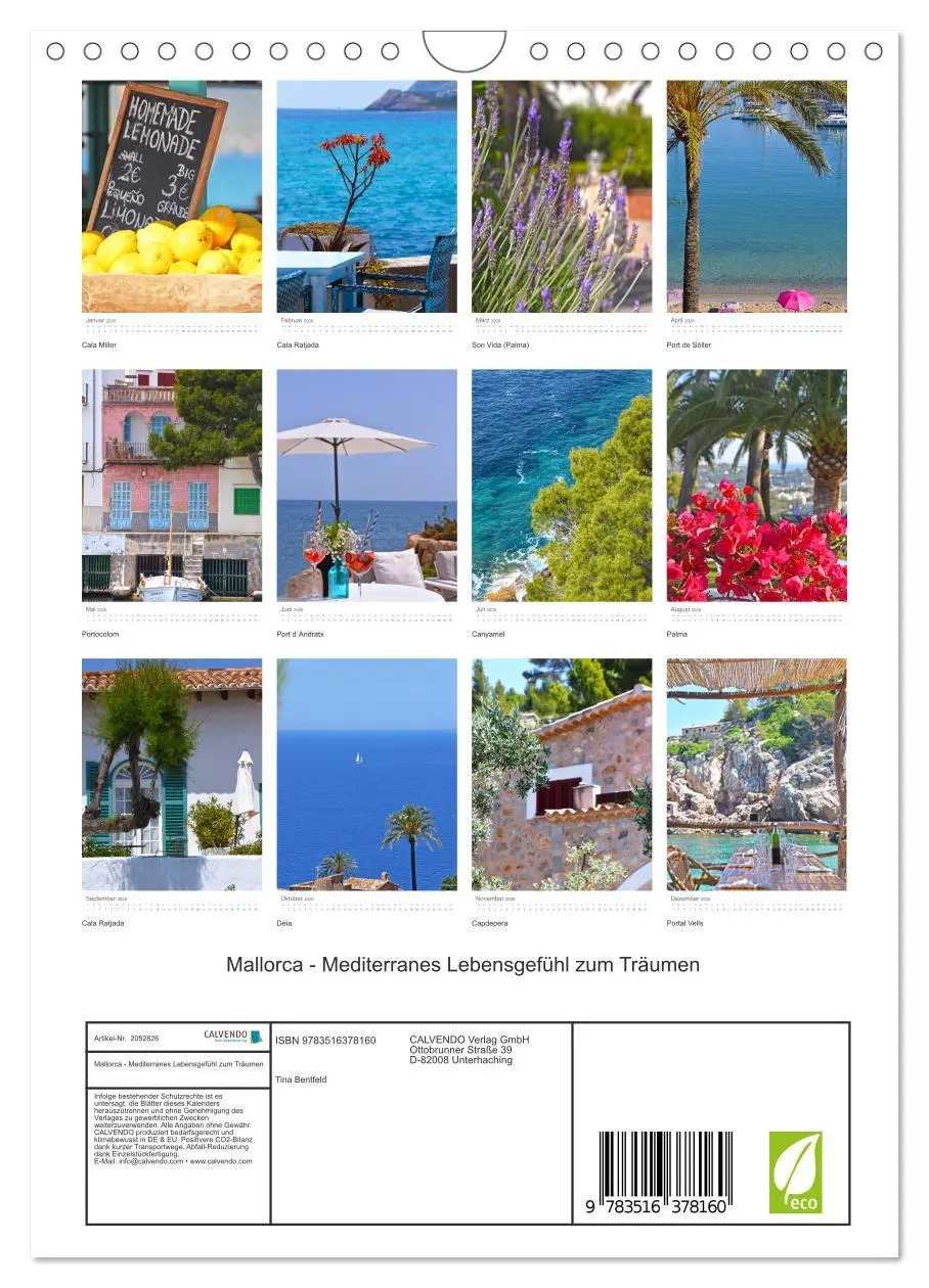 Bild: 9783516378160 | Mallorca - Mediterranes Lebensgefühl zum Träumen (Wandkalender 2026...