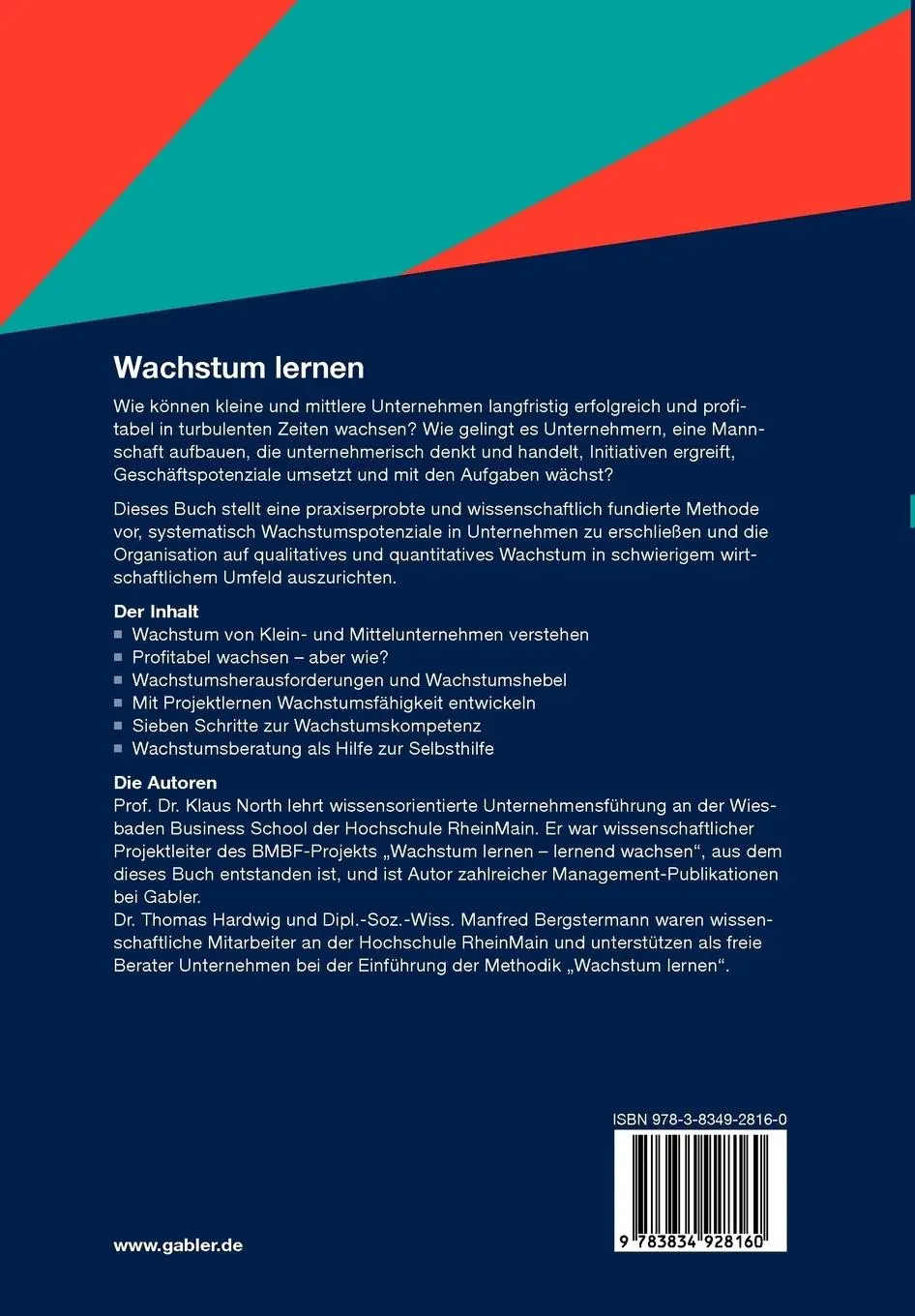 Rückseite: 9783834928160 | Wachstum lernen | Thomas Hardwig (u. a.) | Taschenbuch | 232 S. | 2011