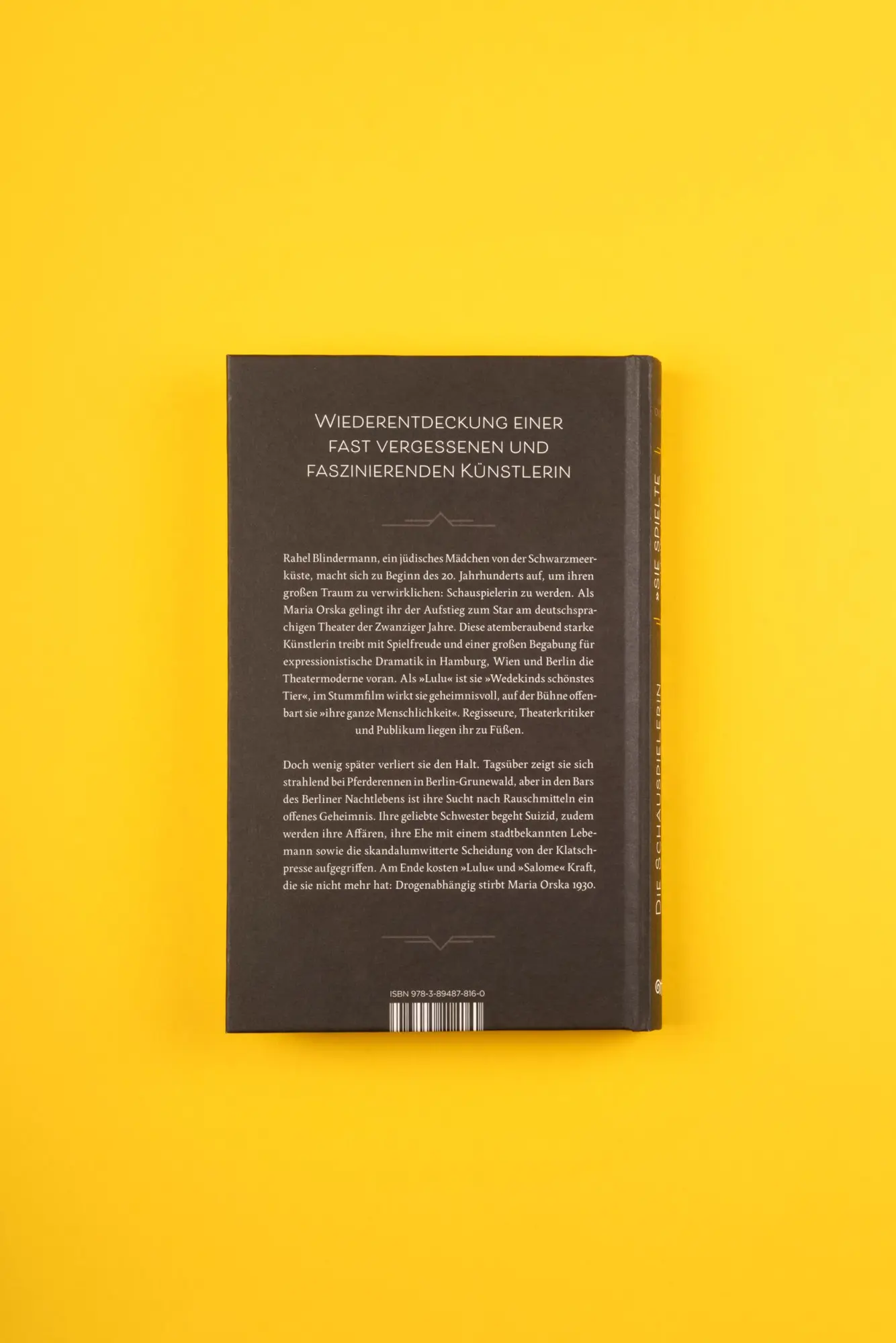 Bild: 9783894878160 | "Sie spielte wie im Rausch" | Die Schauspielerin Maria Orska | Buch
