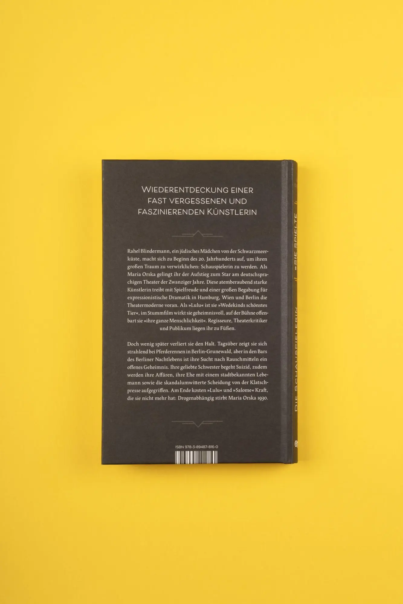 Bild: 9783894878160 | "Sie spielte wie im Rausch" | Die Schauspielerin Maria Orska | Buch