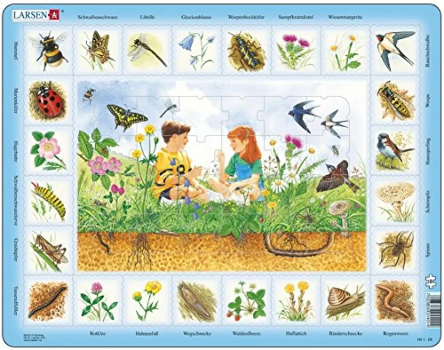 Cover: 7023852108260 | Puzzle - Auf der Wiese | Puzzle | 2020 | Larsen | EAN 7023852108260